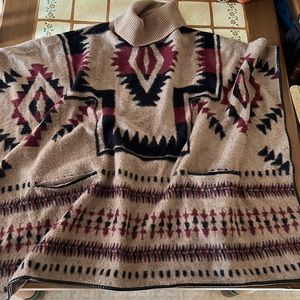 Lucky Brand turtleneck poncho